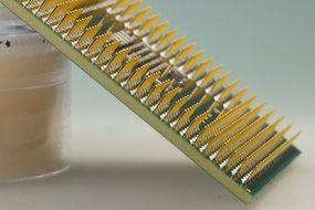 closeup of a computer cpu