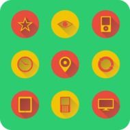 menu icons on the green background