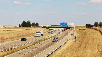 riding transport on a highway