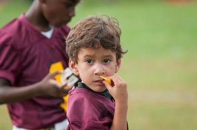 kids in football shape