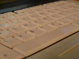 Photo of white computer keyboard