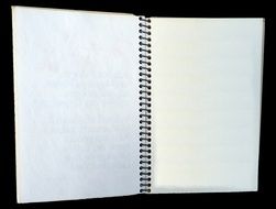 notebook open drawing