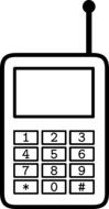 simple drawing of cellphone l