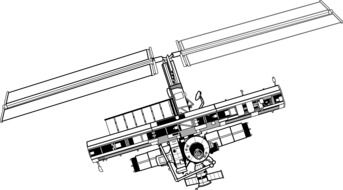 international space station drawing