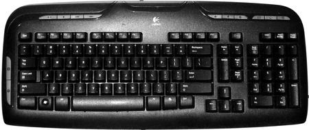 Black logitech computer keyboard