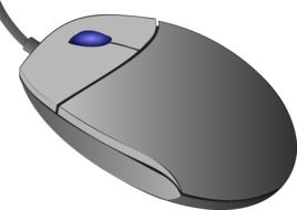 graphic image of a gray computer mouse