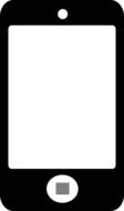 painted black iphone with white screen
