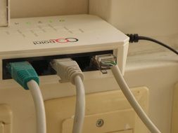 network switch with connectors in outlets