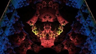 red blue fractal art