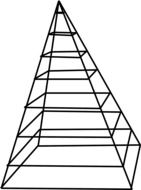 pyramidal antenna, black outline