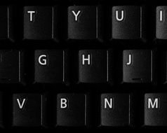 english letters on black keyboard