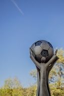 football trophy in the form of a soccer ball