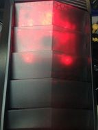 Red and black computer electronics