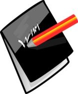 Writing note clipart