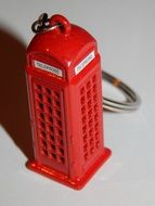 red telephone box as a keychain