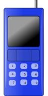 clipart of the blue cell phone