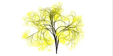 tree yellow branches aesthetic tribe log