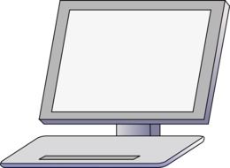 graphic image of a gray computer monitor