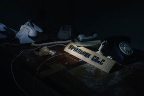 equipment in an abandoned bunker