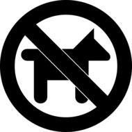 sign prohibiting dog walking