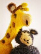 giraffe and wolf soft toys