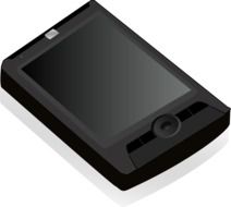 drawing of a black smartphone