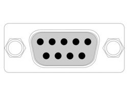 White d-sub as a clipart