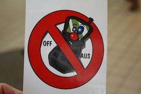 mobile phone off sign drawing