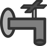 water faucet as a graphic illustration