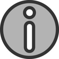 information help support sign drawing