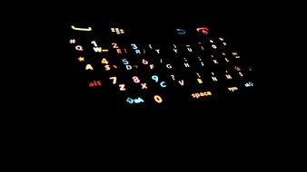 rainbow keyboard of blackberry phone