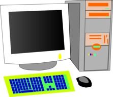 clipart of the computer and desktop