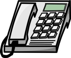 drawn home phone with buttons