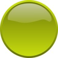 clipart of the green circle button