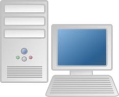 drawing of the computer workstation desktop
