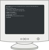 written program on a computer monitor
