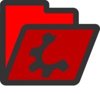 red icon of the folder