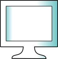 computer monitor with the flat screen as an illustration