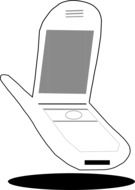 icon of a flip cellphone