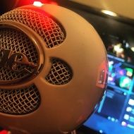 computer microphone close up