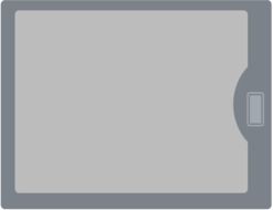 grey icon of tablet