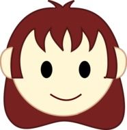 Emoji with red hair clipart