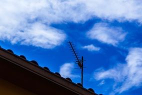 small antenna on a roof