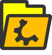 written computer folder