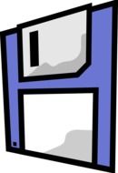 purple floppy disk