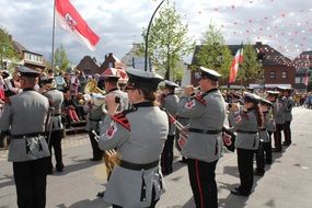 musical orchestra at a city festival