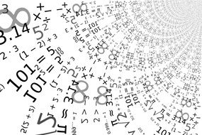 infinity of digits drawing