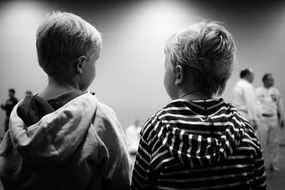back view of two little boys
