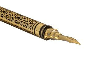 golden ink pen