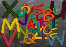 colorful abc alphabet letters